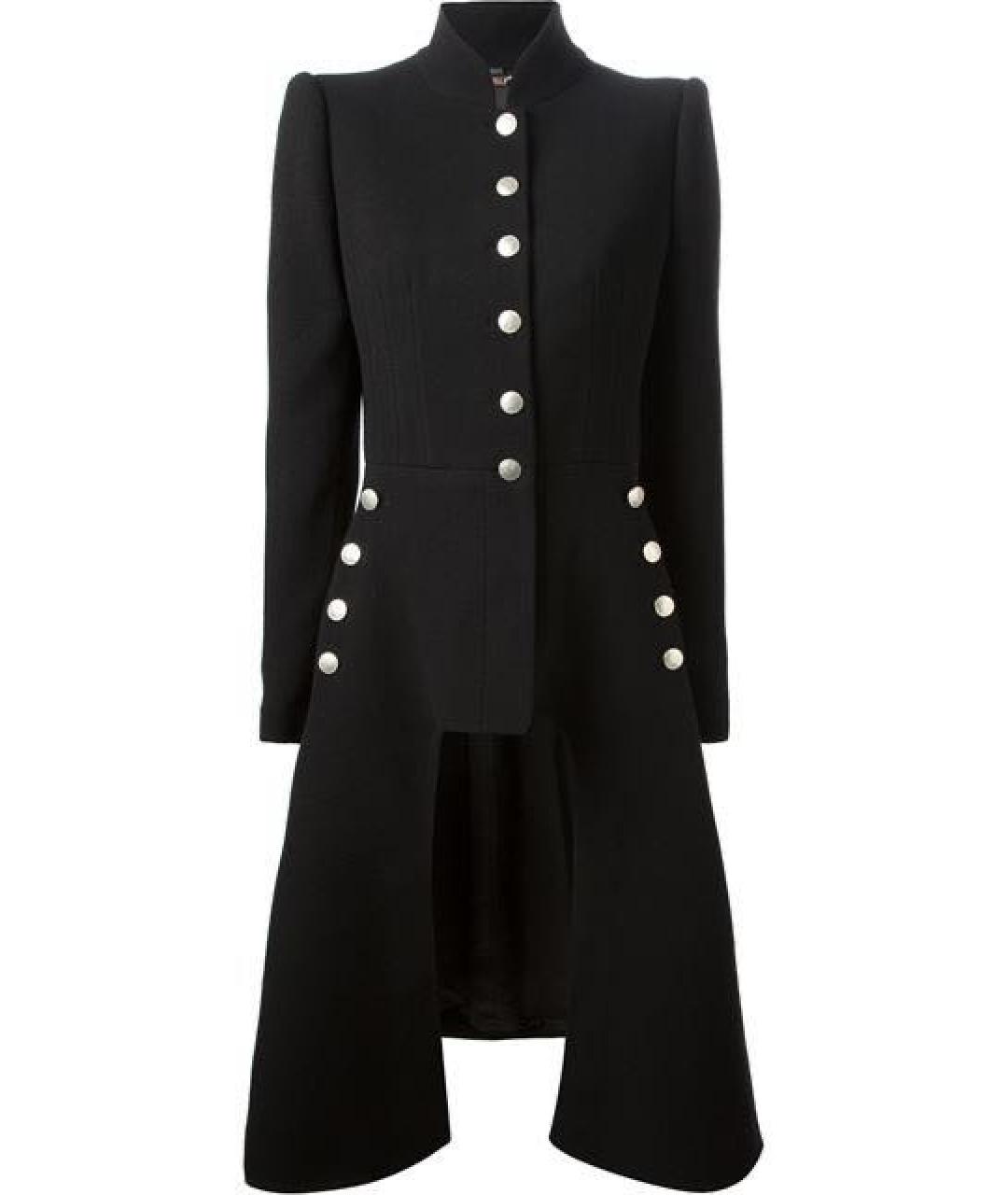 ALEXANDER MCQUEEN Черное шерстяное пальто, фото 9