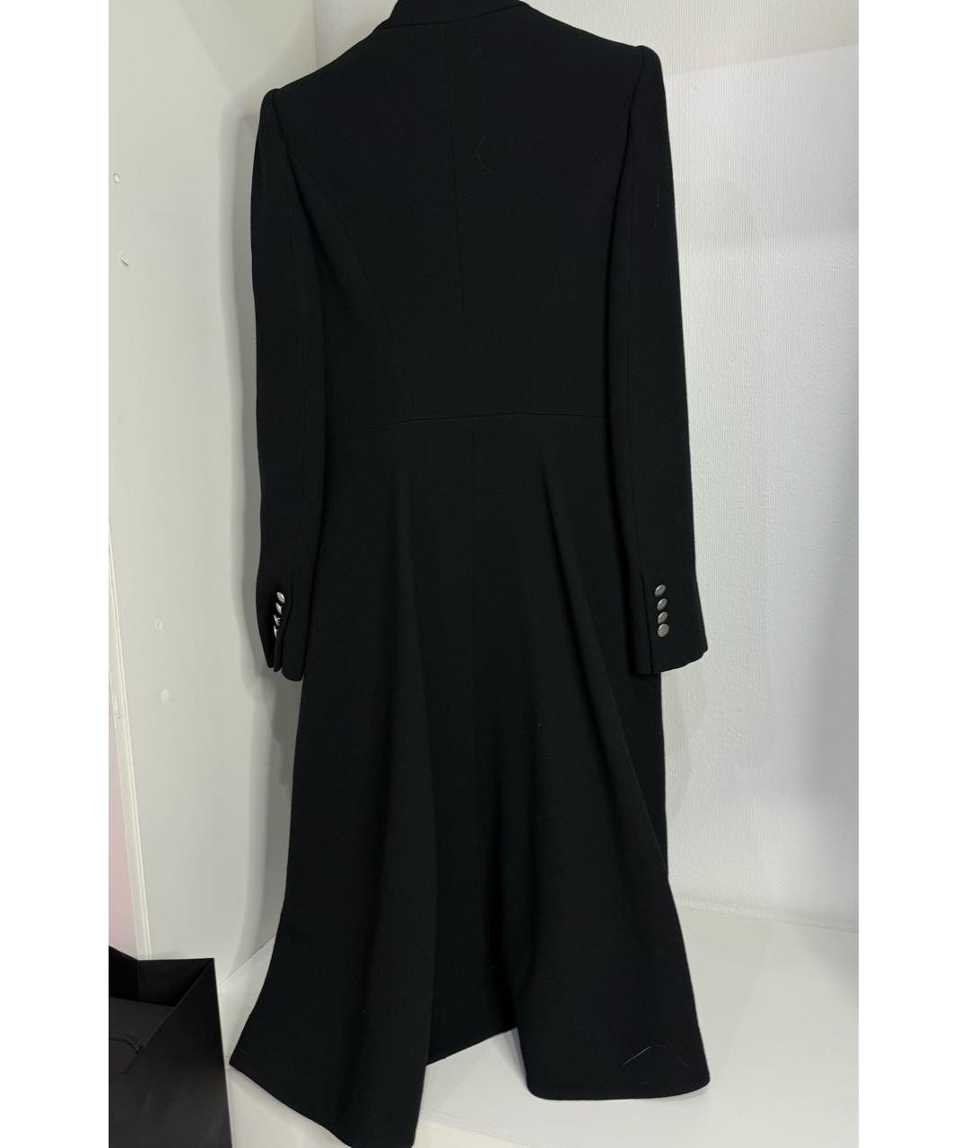 ALEXANDER MCQUEEN Черное шерстяное пальто, фото 8