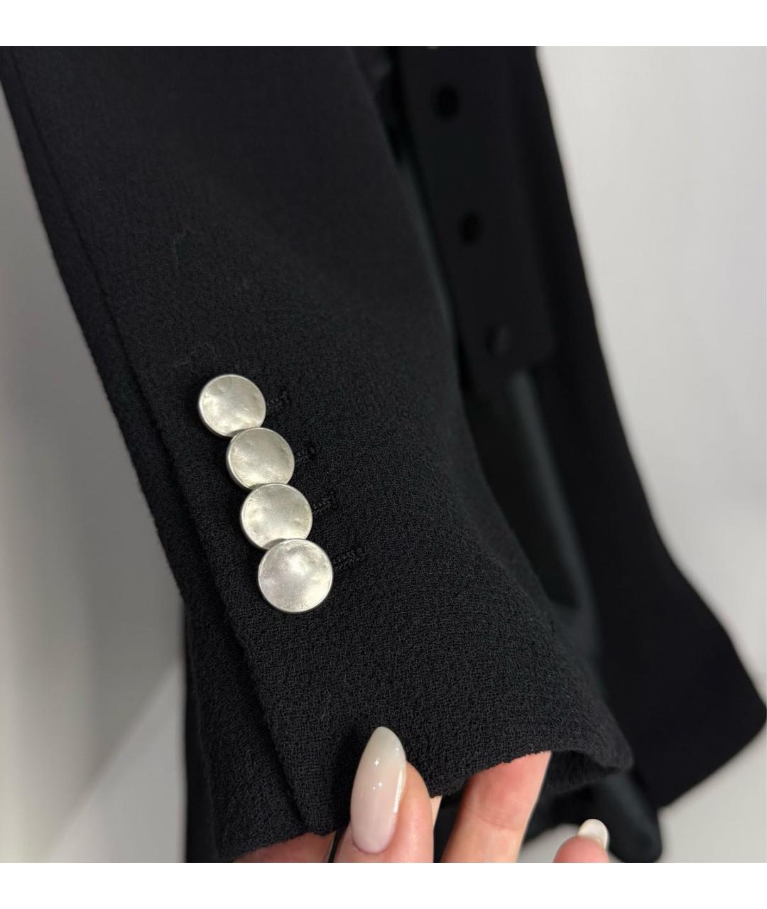 ALEXANDER MCQUEEN Черное шерстяное пальто, фото 4