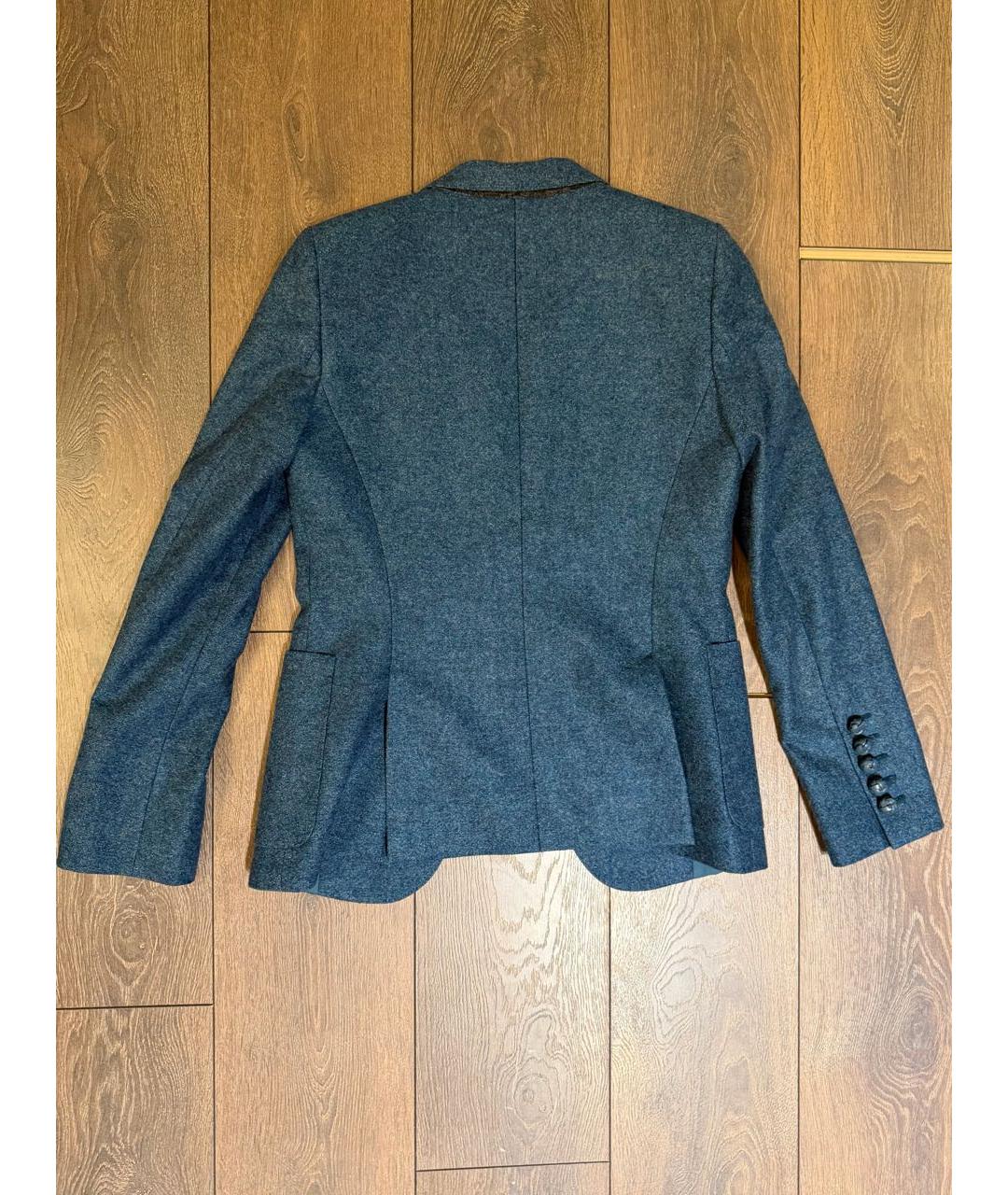 GUCCI Темно-синий шерстяной жакет/пиджак, фото 2