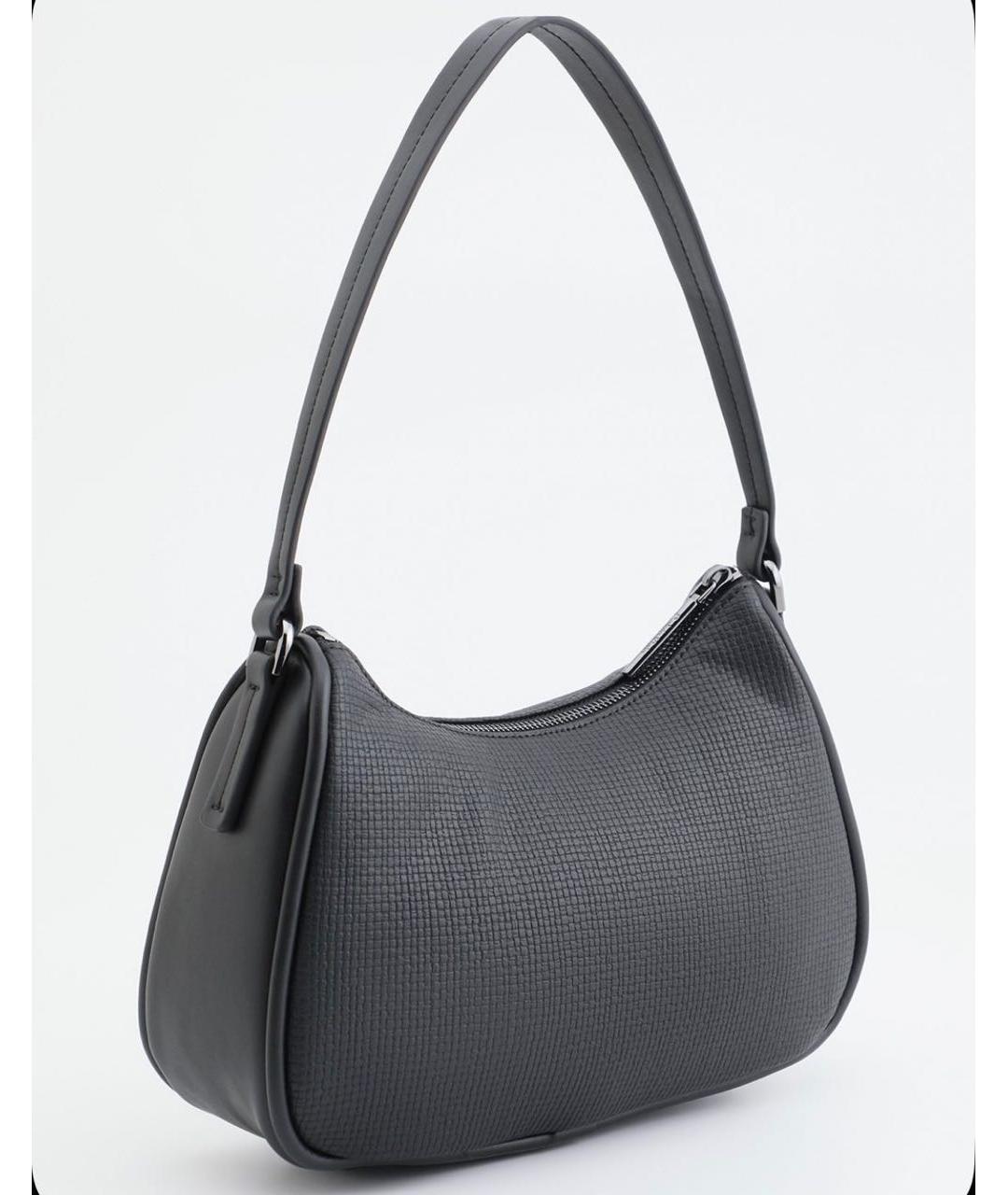 CALVIN KLEIN Черная сумка через плечо из искусственной кожи, фото 2