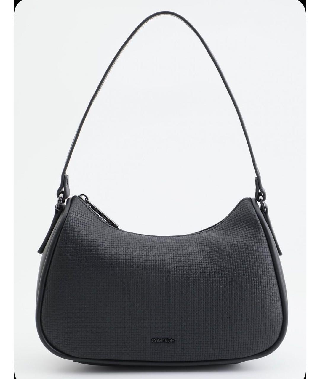 CALVIN KLEIN Черная сумка через плечо из искусственной кожи, фото 3