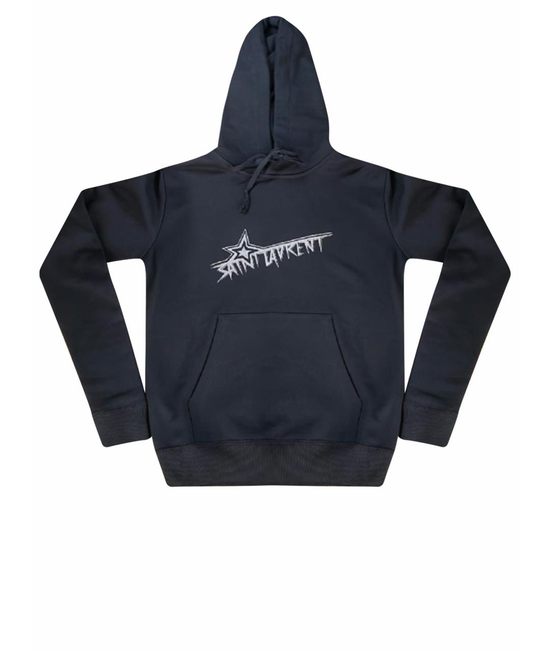 SAINT LAURENT Черный хлопковый джемпер / свитер, фото 1