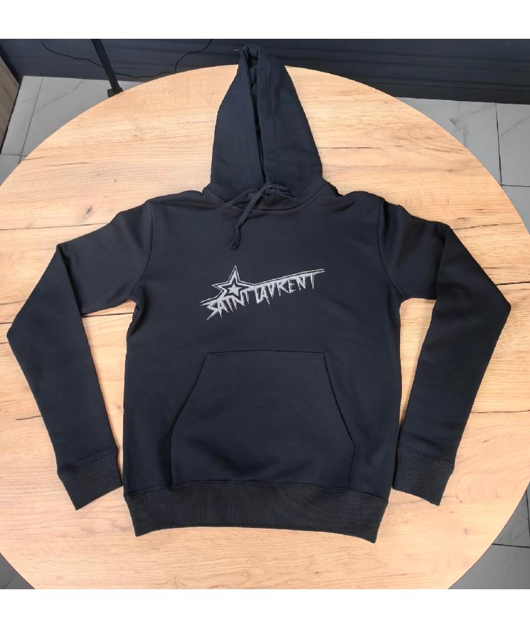 SAINT LAURENT Черный хлопковый джемпер / свитер, фото 7