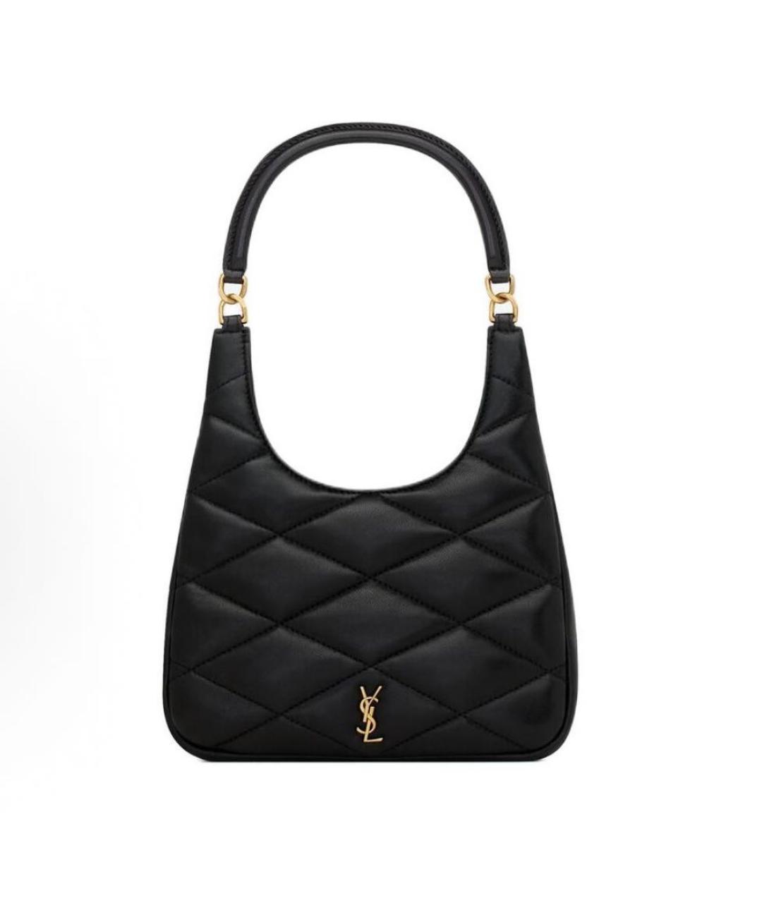 SAINT LAURENT Черная кожаная сумка через плечо, фото 9