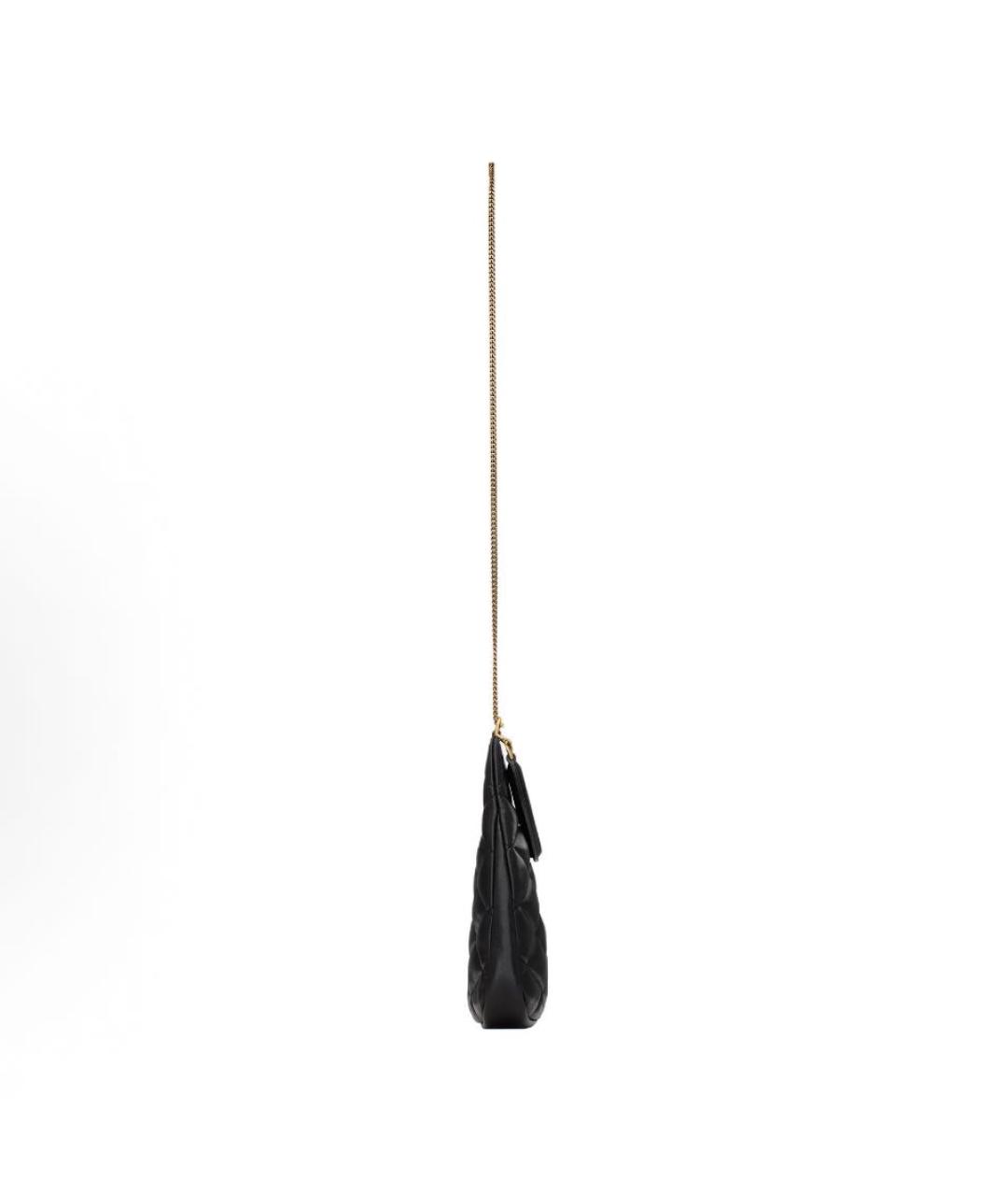 SAINT LAURENT Черная кожаная сумка через плечо, фото 4