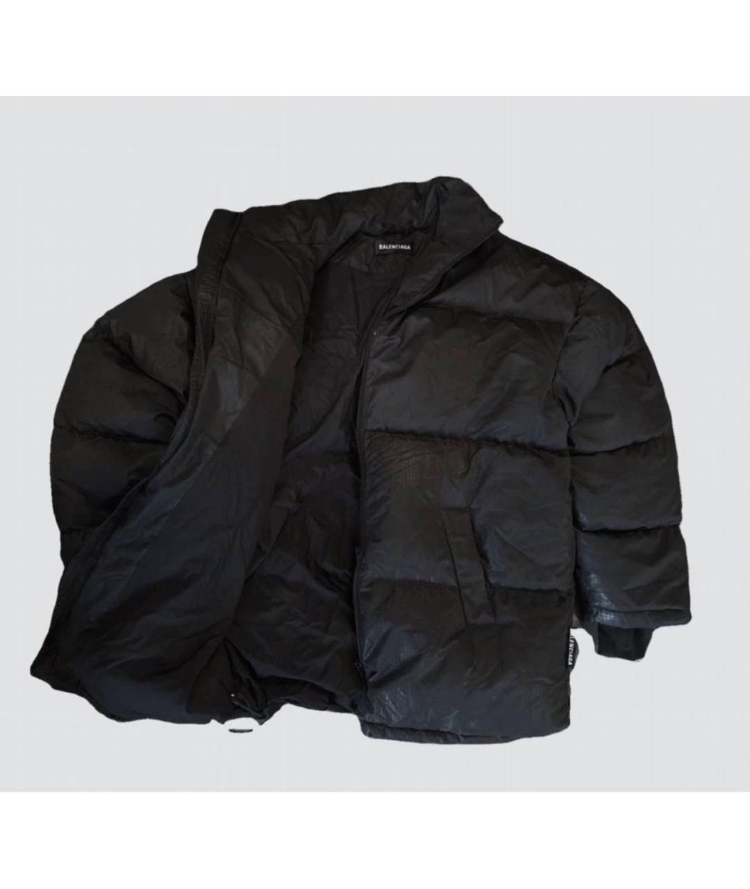 BALENCIAGA Черный полиэстеровый пуховик, фото 3