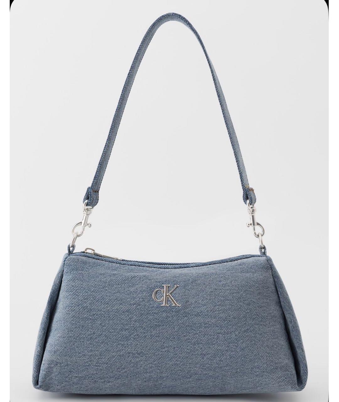 CALVIN KLEIN Голубая деним сумка через плечо, фото 3
