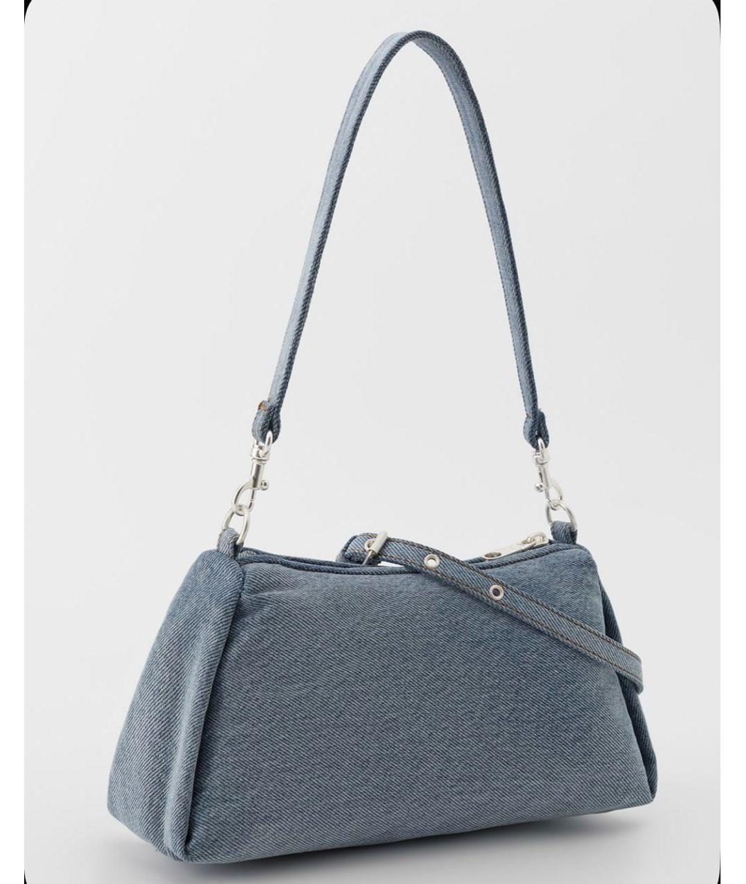 CALVIN KLEIN Голубая деним сумка через плечо, фото 2