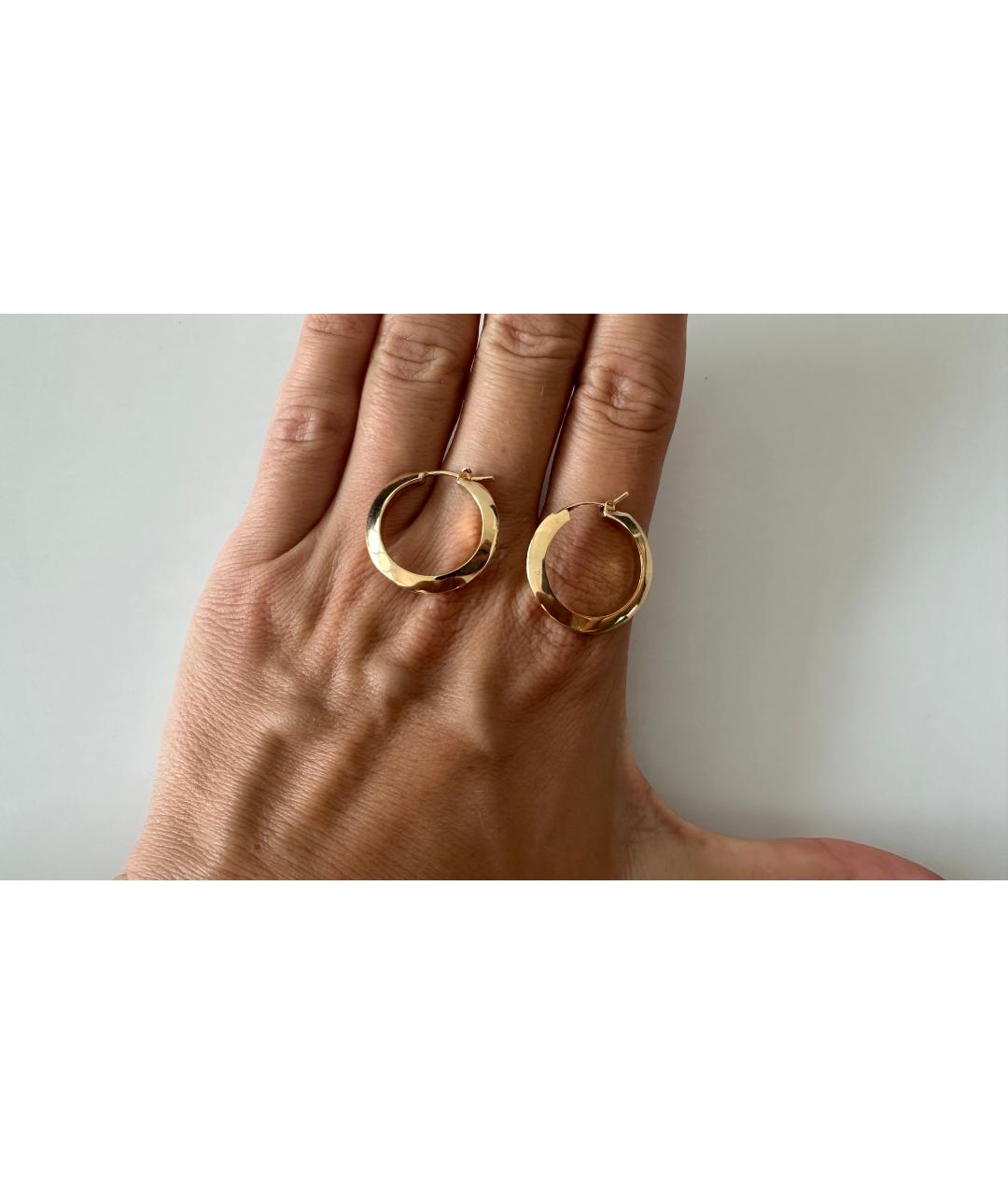 BOTTEGA VENETA Золотые серебряные серьги, фото 2