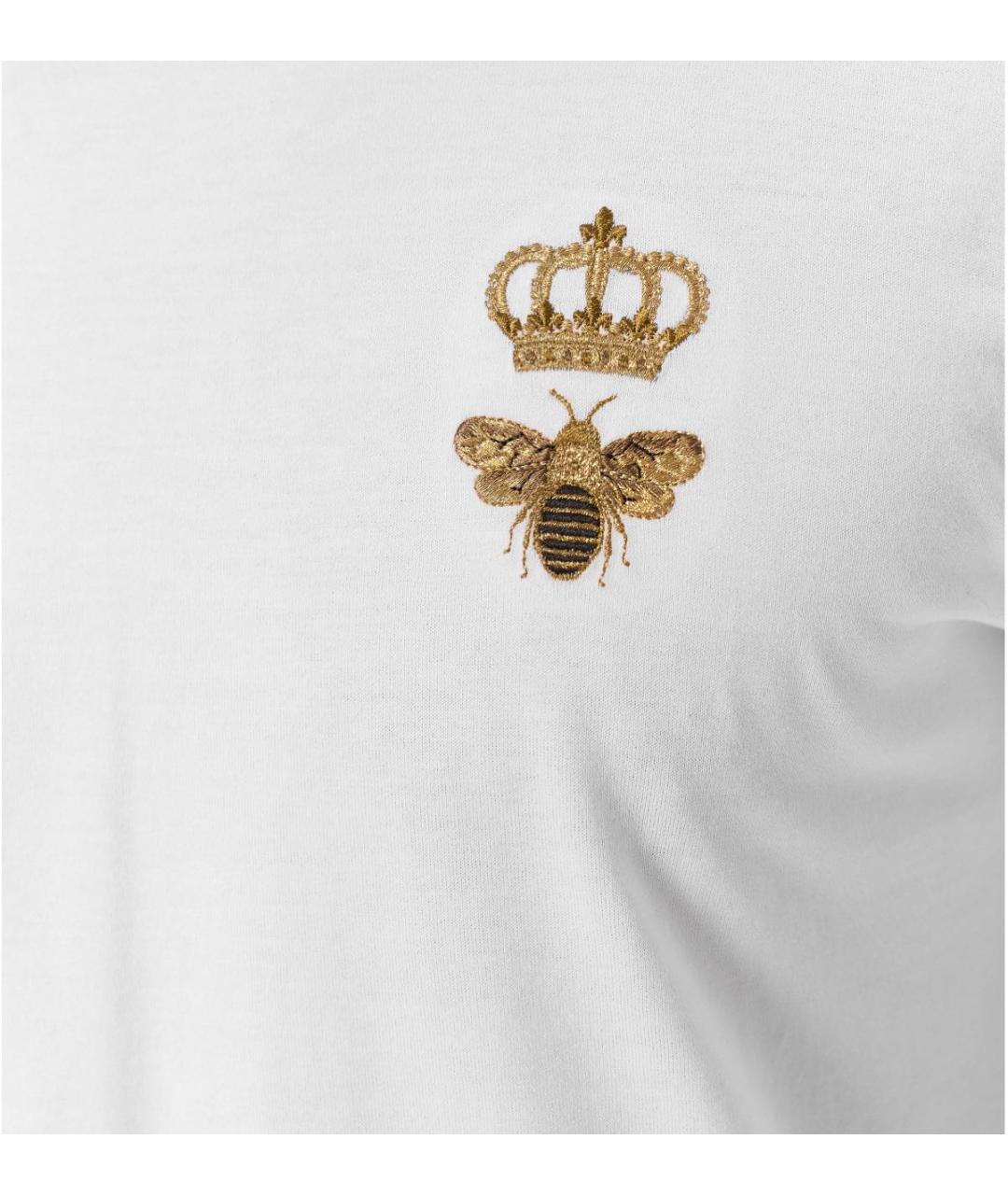 DOLCE&GABBANA Белая хлопковая футболка, фото 4