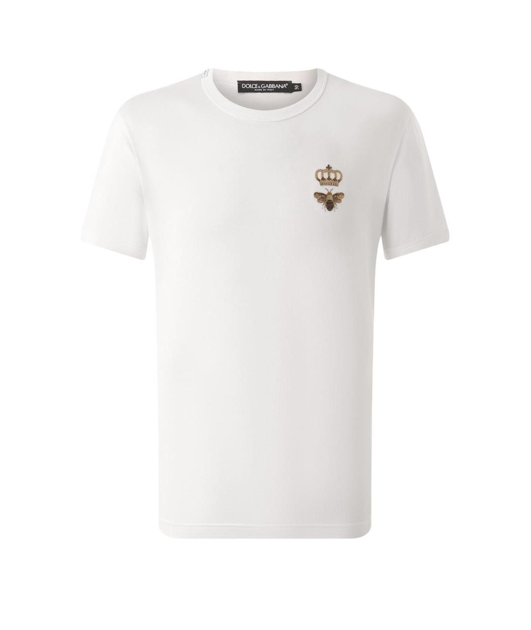 DOLCE&GABBANA Белая хлопковая футболка, фото 1