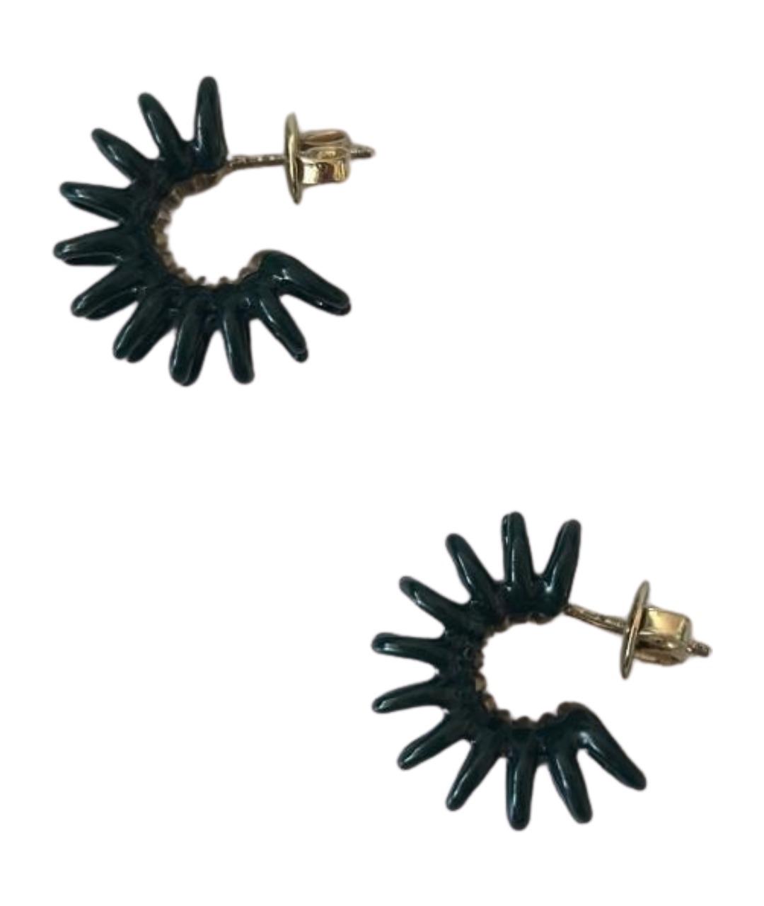 BOTTEGA VENETA Зеленые серебряные серьги, фото 1