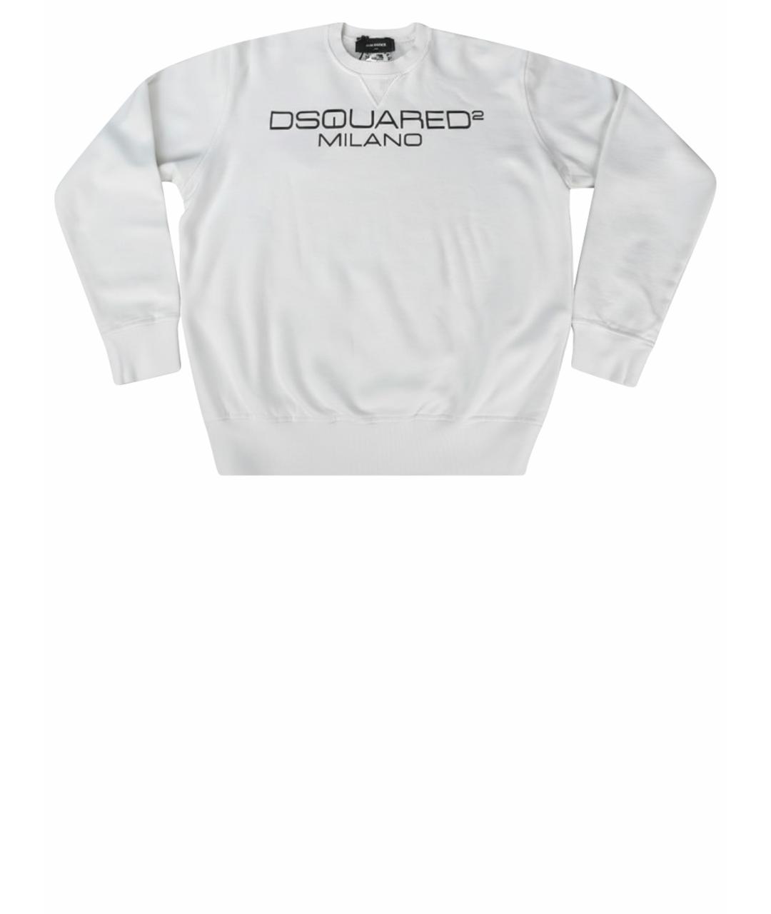 DSQUARED2 Белый хлопковый джемпер / свитер, фото 7