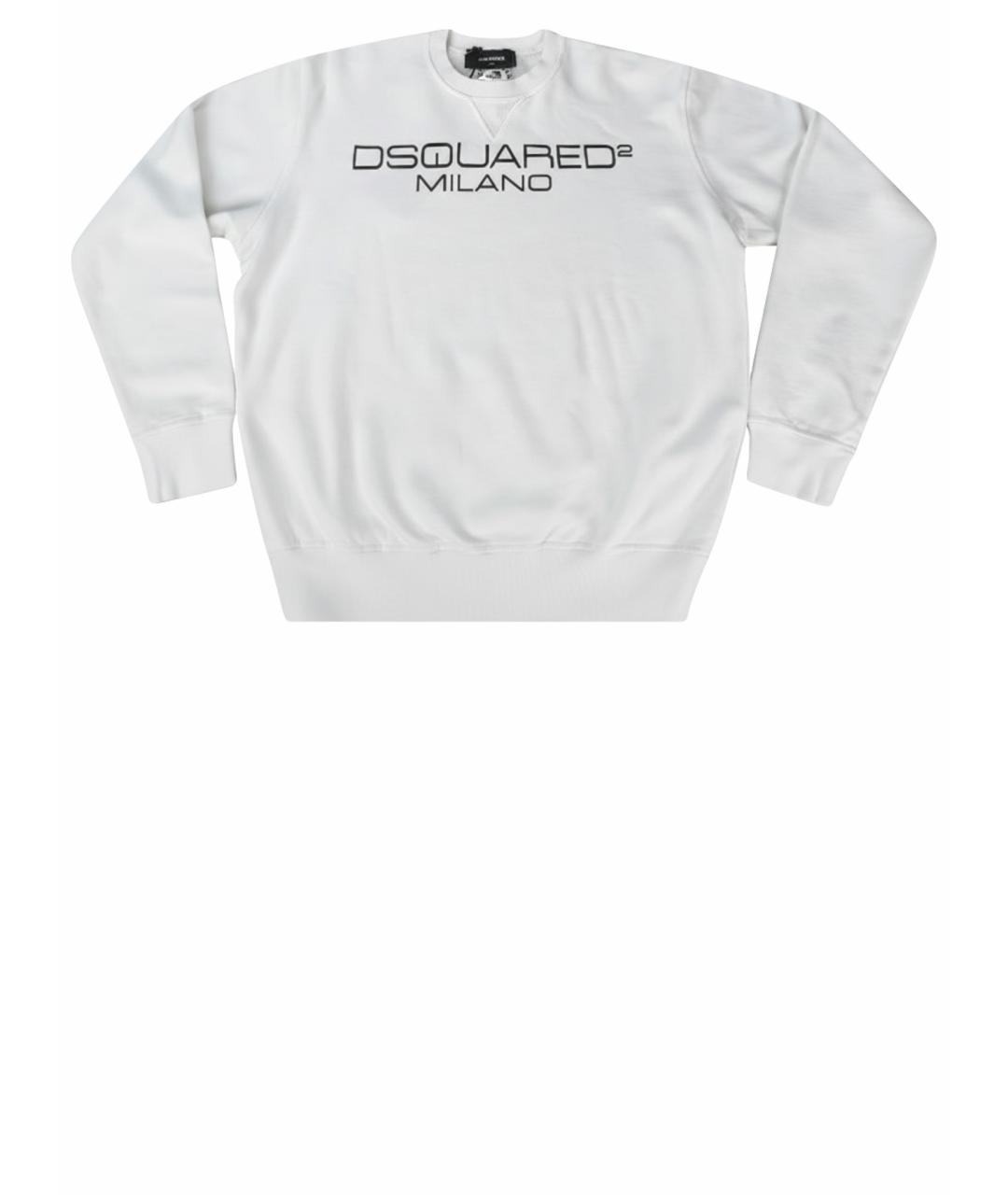 DSQUARED2 Белый хлопковый джемпер / свитер, фото 1