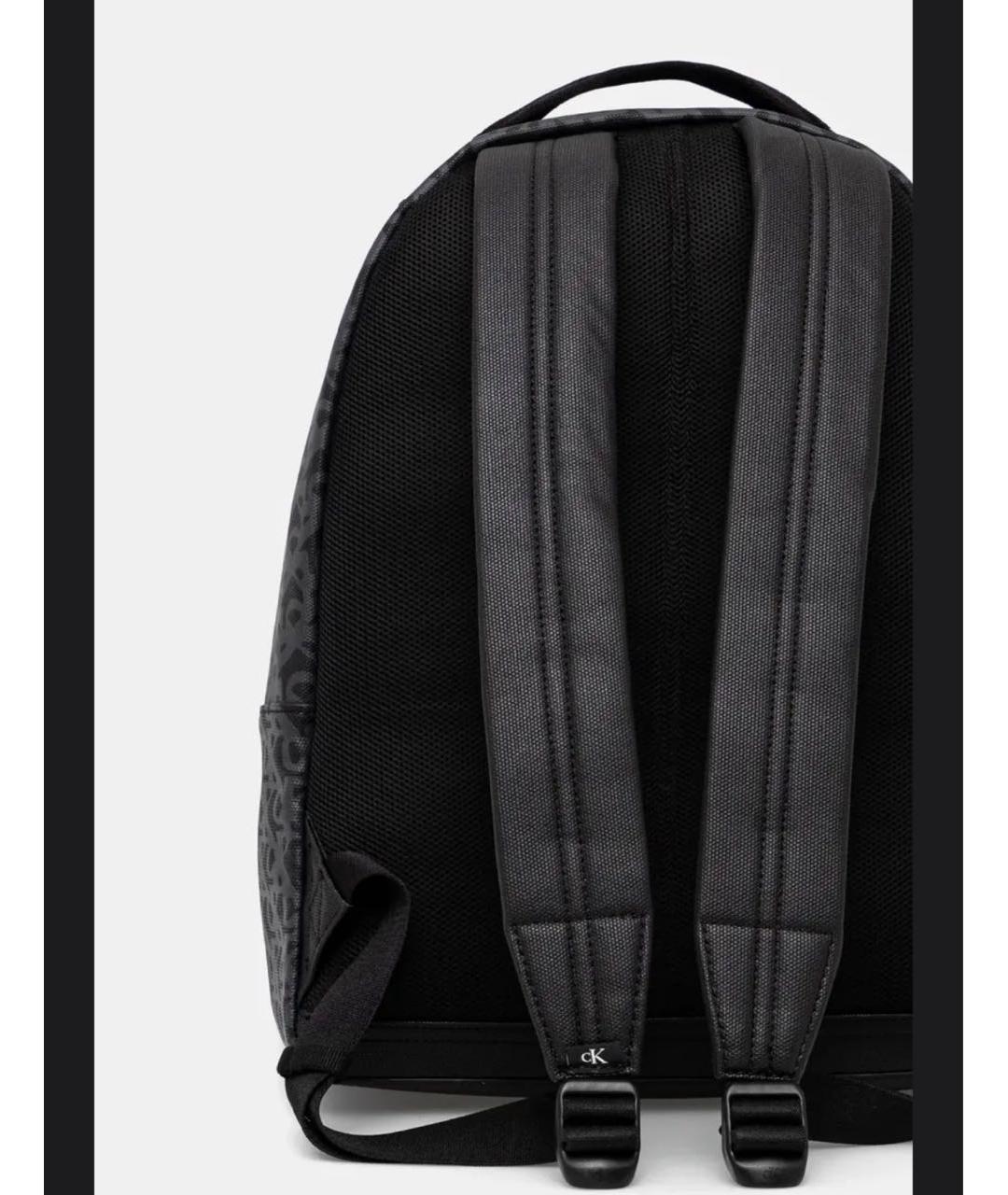 CALVIN KLEIN Черный рюкзак из искусственной кожи, фото 2