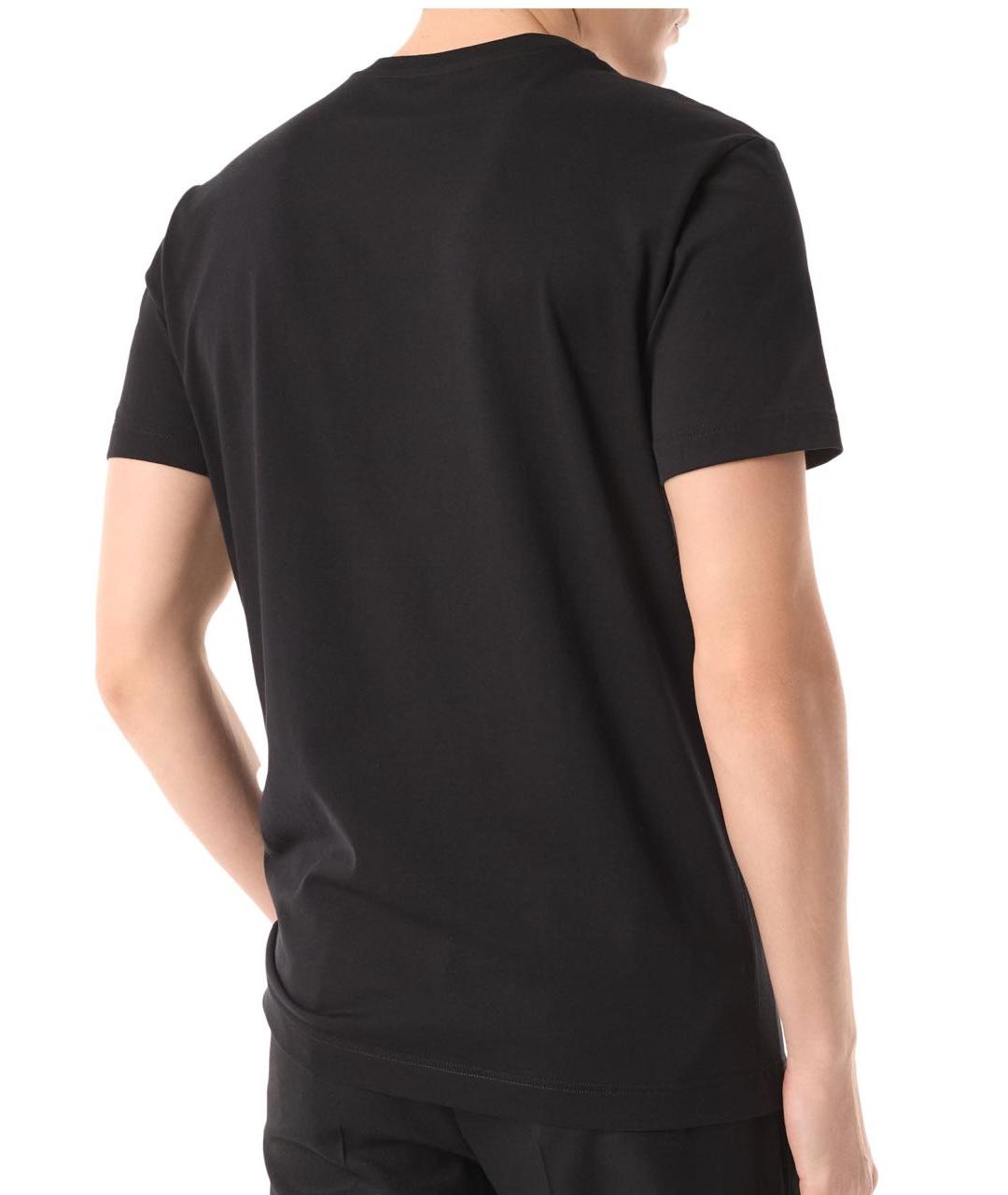 DOLCE&GABBANA Черная хлопковая футболка, фото 3