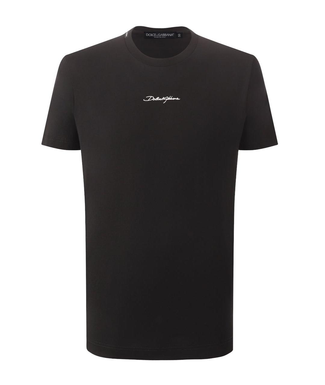 DOLCE&GABBANA Черная хлопковая футболка, фото 1