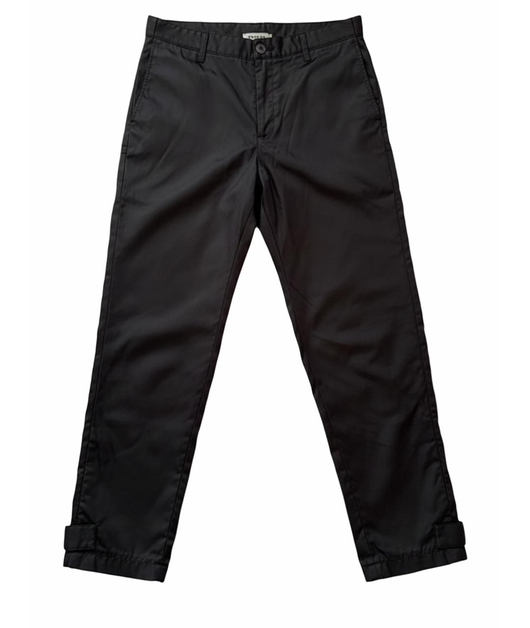 PRADA Черные полиэстеровые повседневные брюки, фото 1