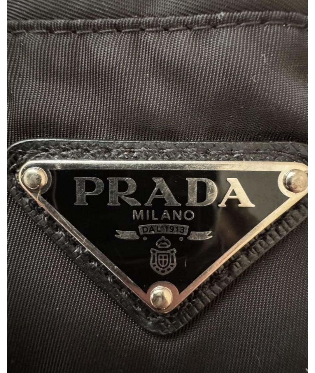 PRADA Черные полиэстеровые повседневные брюки, фото 7