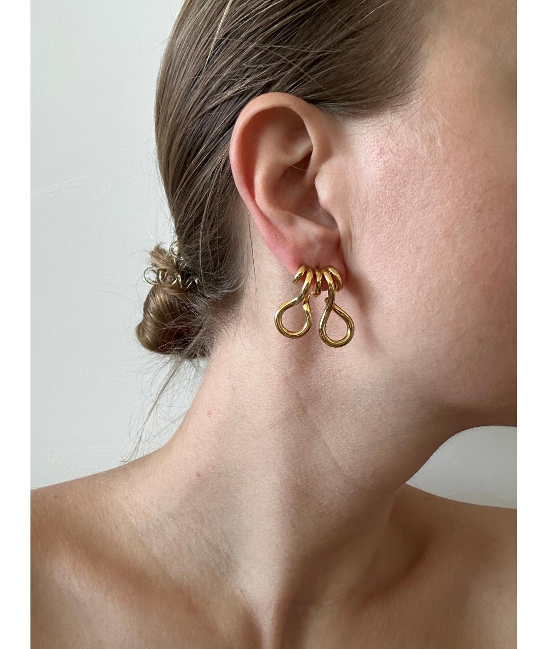 BOTTEGA VENETA Золотые серебряные серьги, фото 4