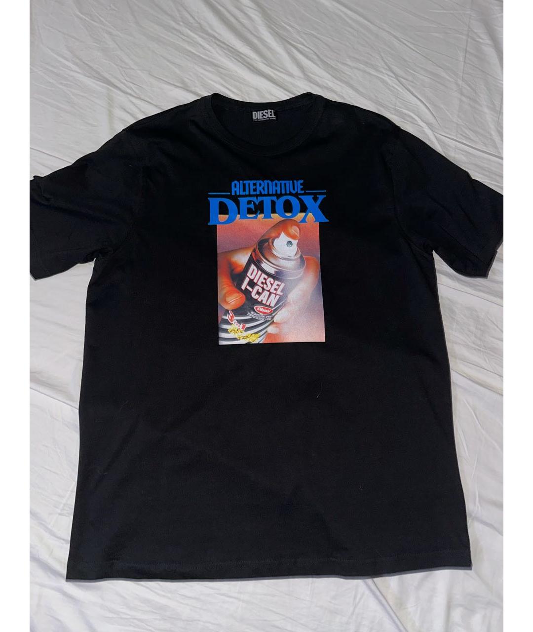 DIESEL Черная хлопковая майка, фото 4