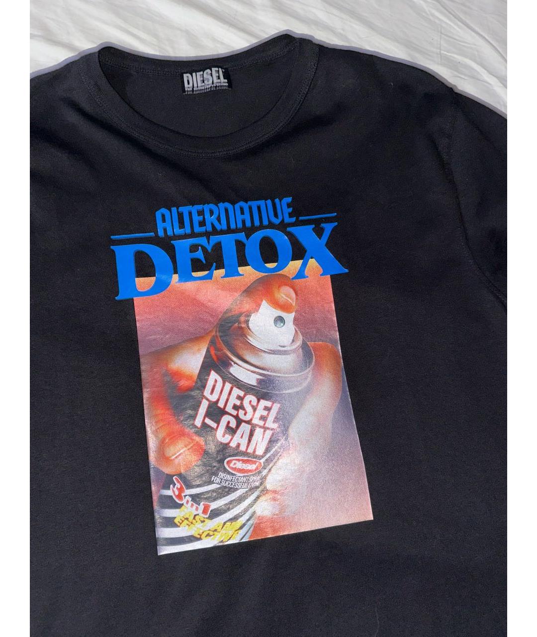 DIESEL Черная хлопковая майка, фото 2