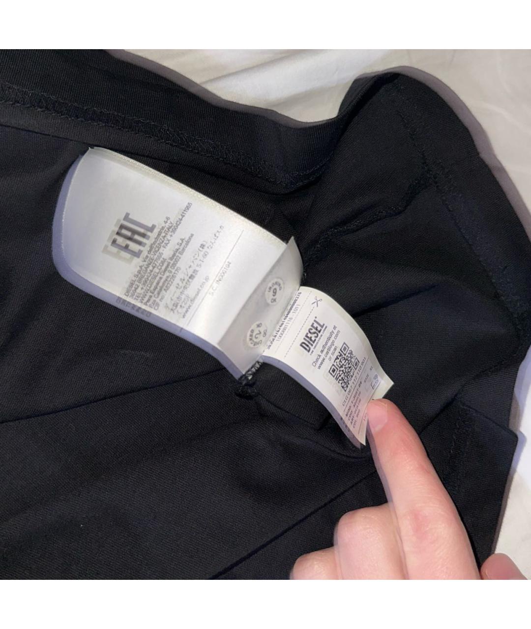 DIESEL Черная хлопковая майка, фото 3