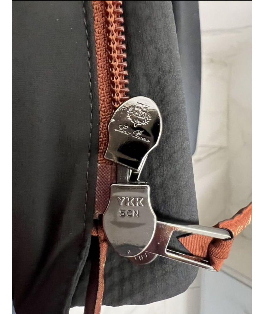 LORO PIANA Антрацитовый полиамидовый пуховик, фото 7