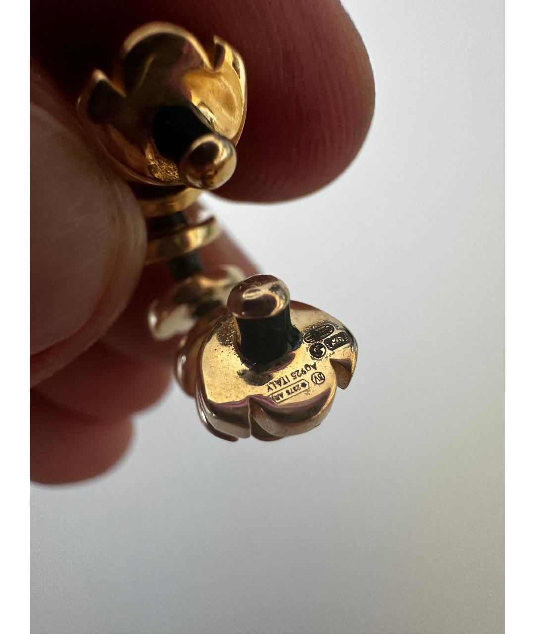 BOTTEGA VENETA Золотые серебряные серьги, фото 3