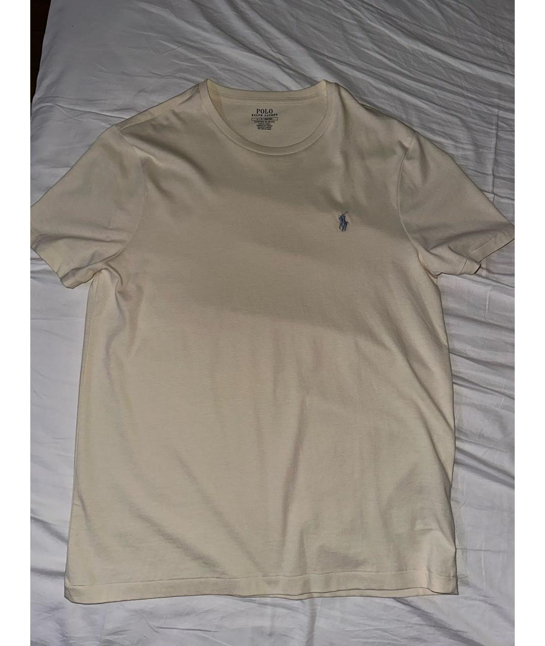 POLO RALPH LAUREN Бежевая хлопковая майка, фото 5