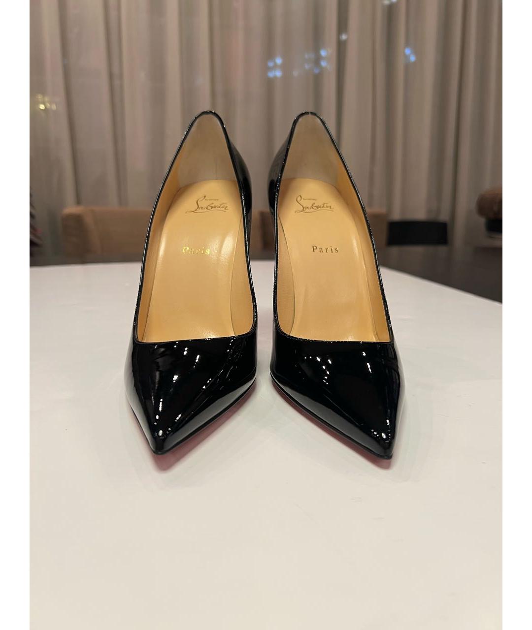 CHRISTIAN LOUBOUTIN Черные туфли из лакированной кожи, фото 2