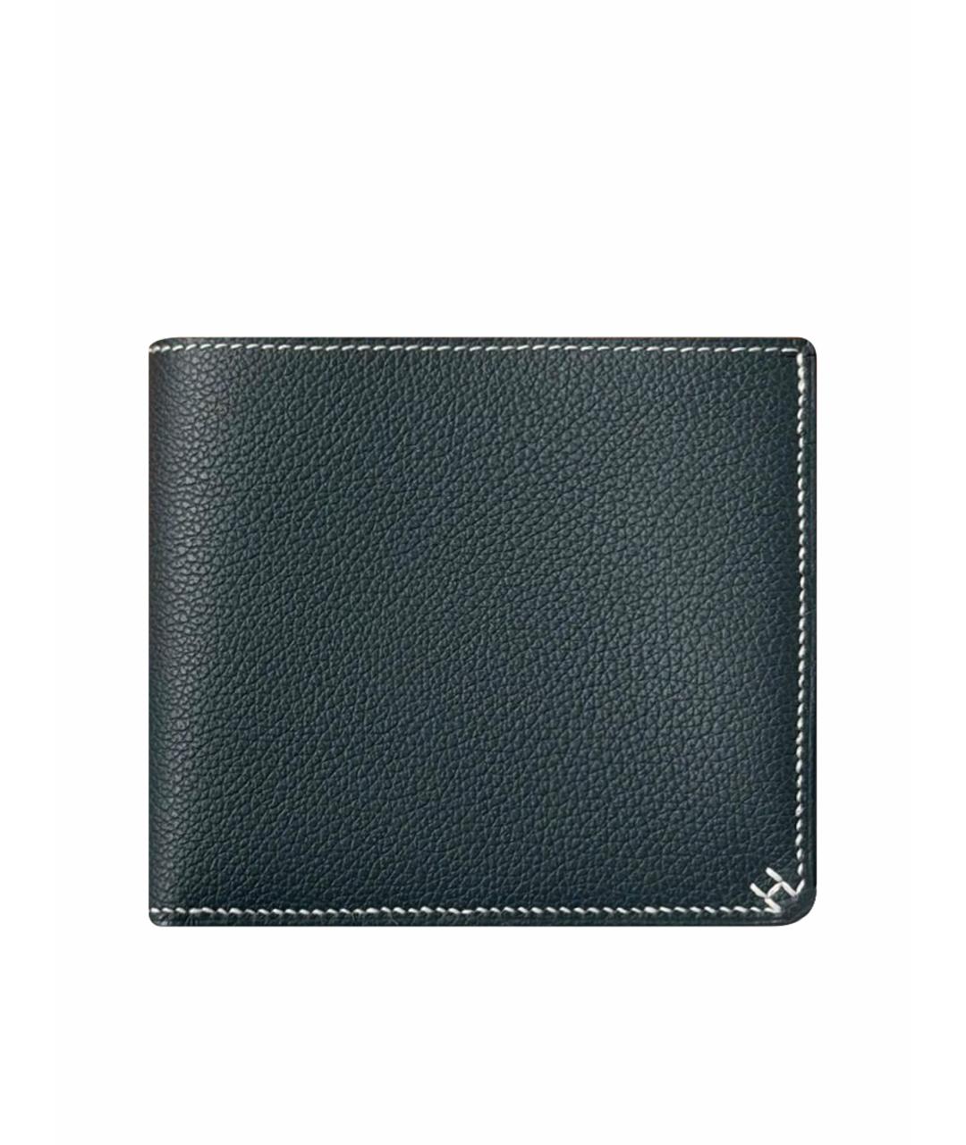 HERMES Черный кожаный кошелек, фото 1