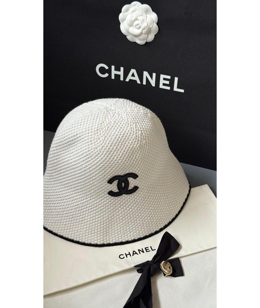 CHANEL Белая хлопковая панама, фото 2