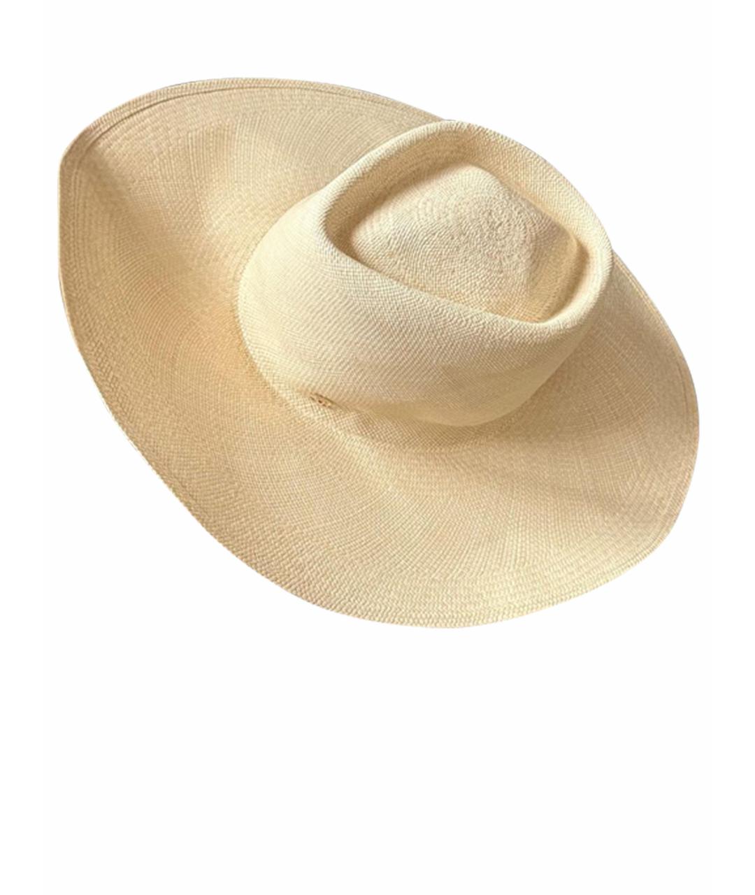CHANEL Бежевая соломенная шляпа, фото 3