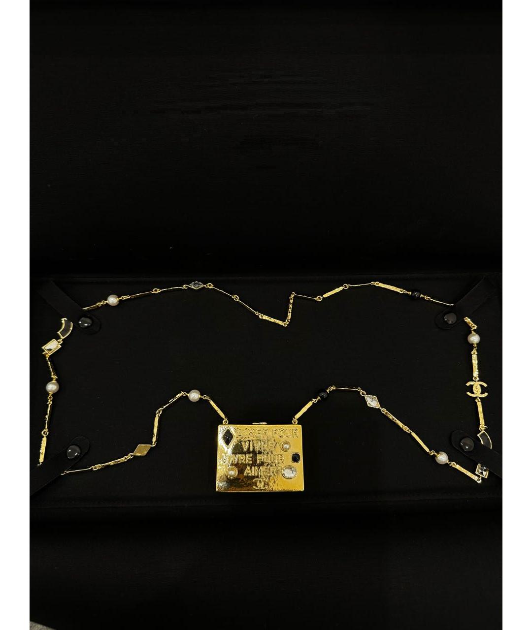 CHANEL Золотое металлическое колье, фото 2