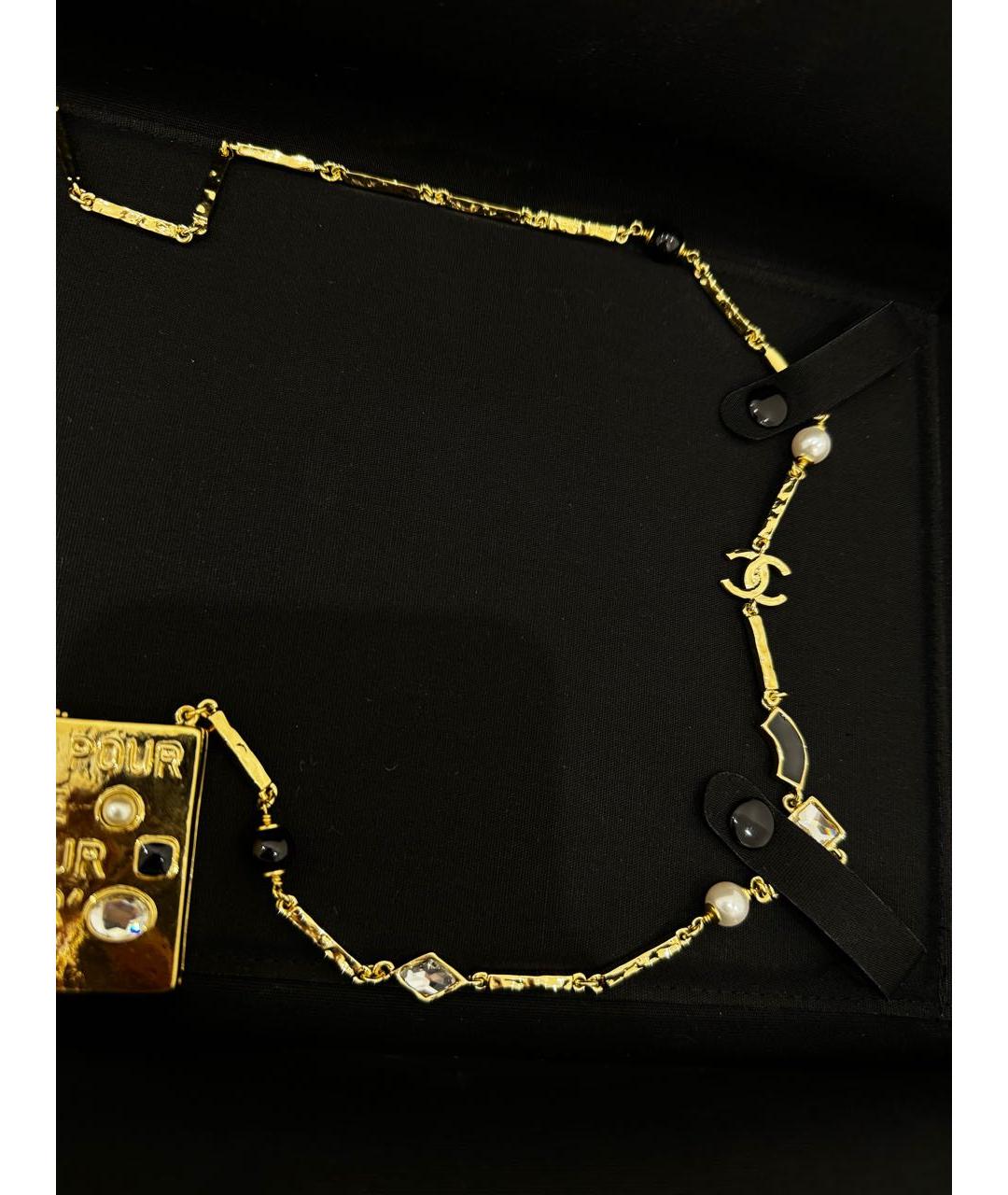 CHANEL Золотое металлическое колье, фото 3