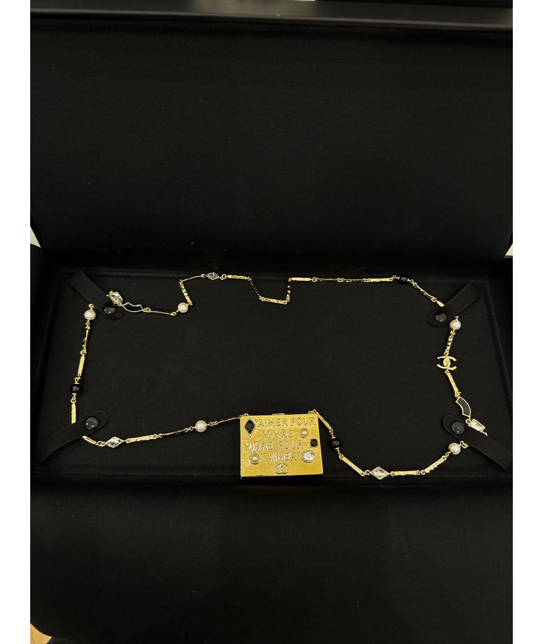 CHANEL Золотое металлическое колье, фото 9