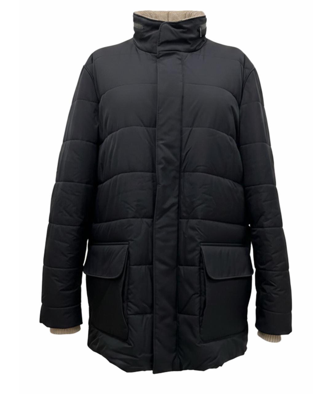 LORO PIANA Черный полиамидовый пуховик, фото 1