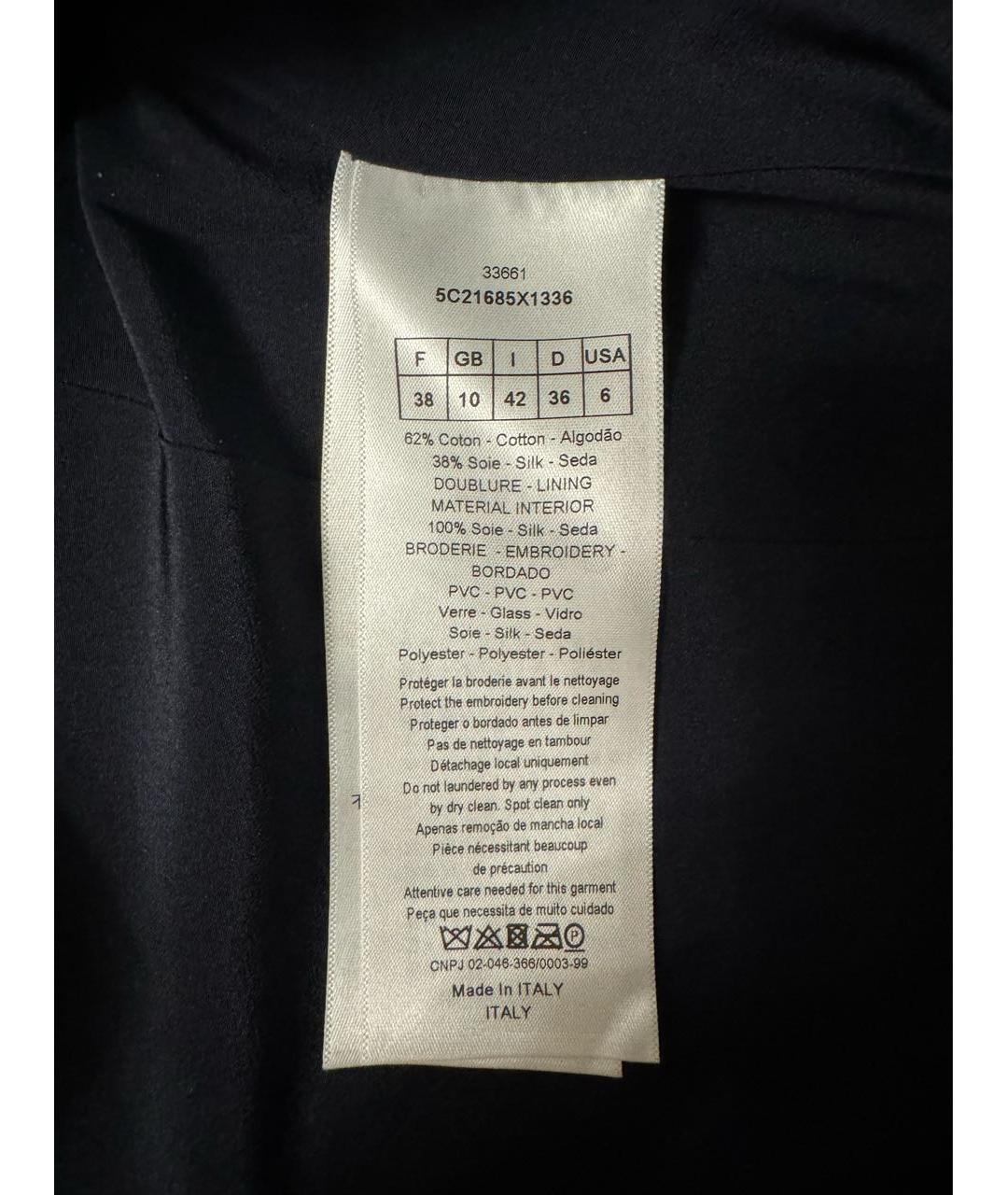 CHRISTIAN DIOR Черное хлопковое коктейльное платье, фото 6