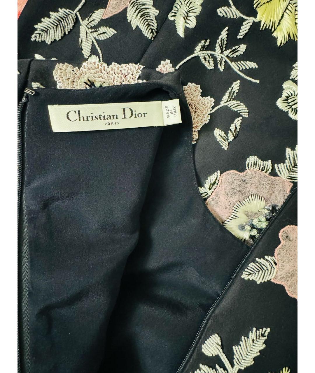 CHRISTIAN DIOR Черное хлопковое коктейльное платье, фото 5