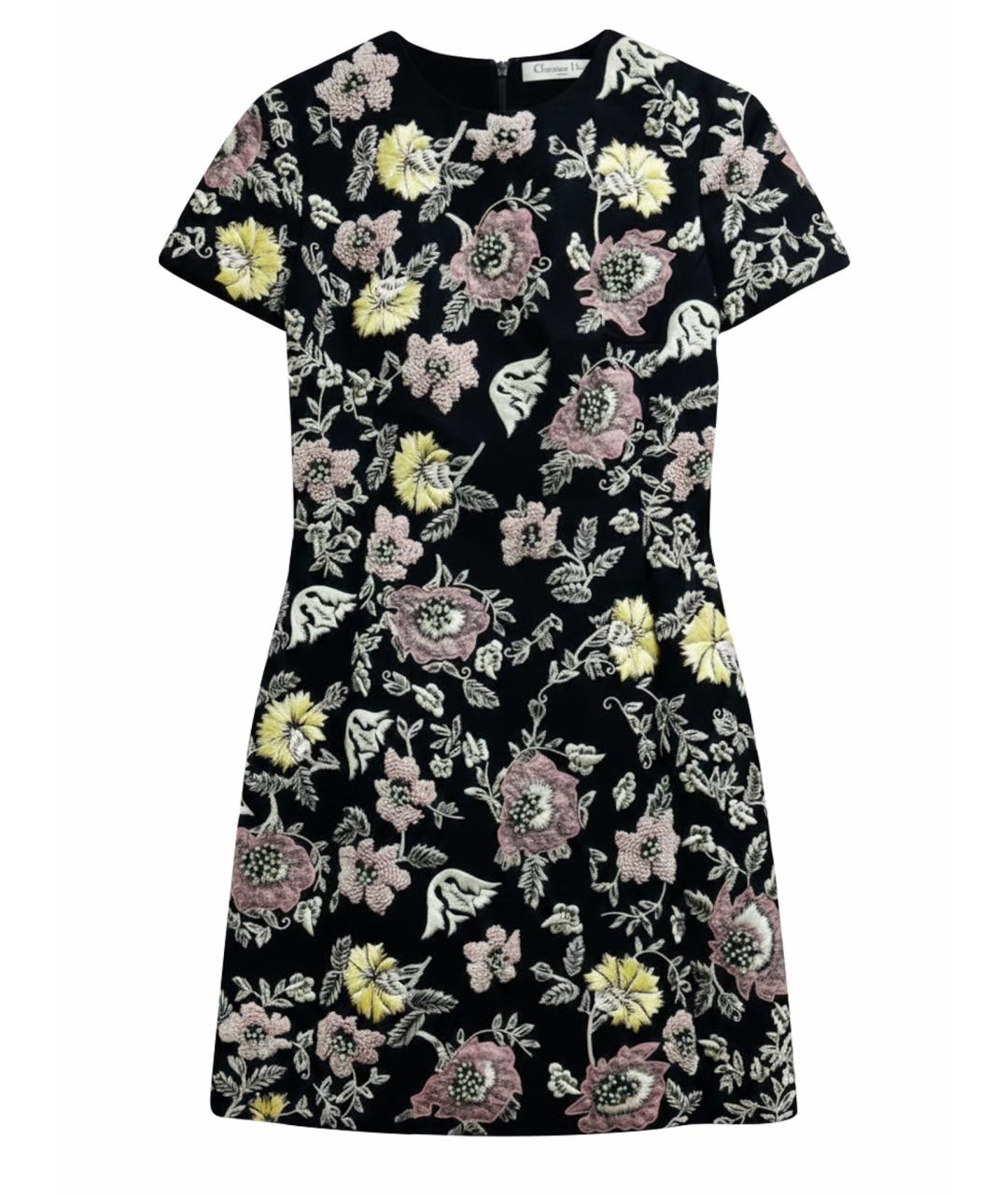 CHRISTIAN DIOR Черное хлопковое коктейльное платье, фото 1