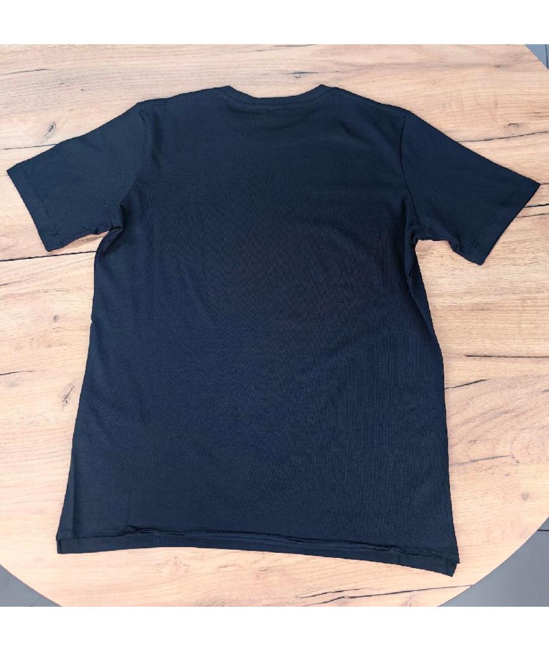 SAINT LAURENT Черная хлопковая футболка, фото 2