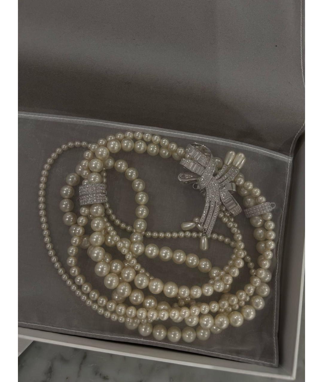 CHRISTIAN DIOR Белое жемчужное колье, фото 7