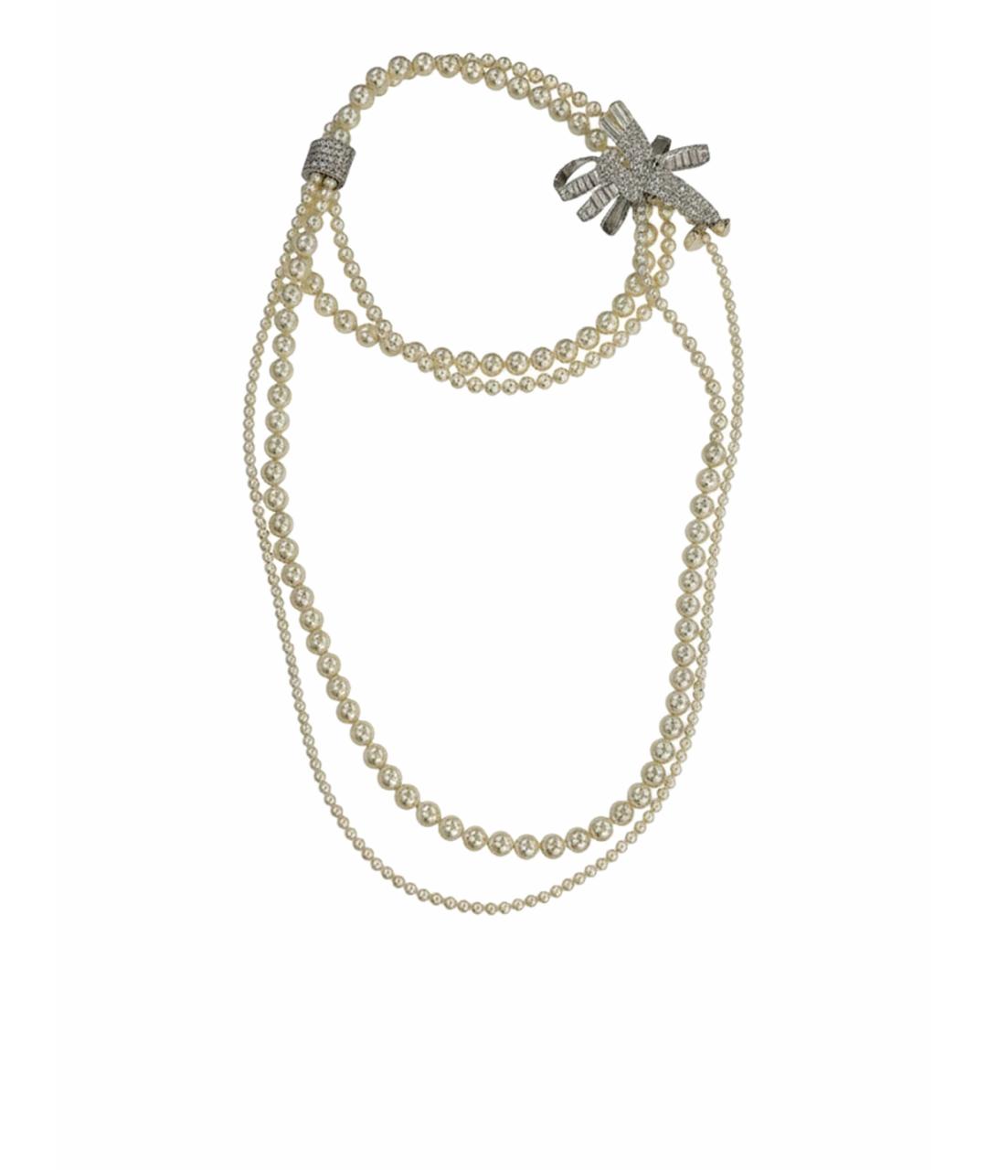 CHRISTIAN DIOR Белое жемчужное колье, фото 1