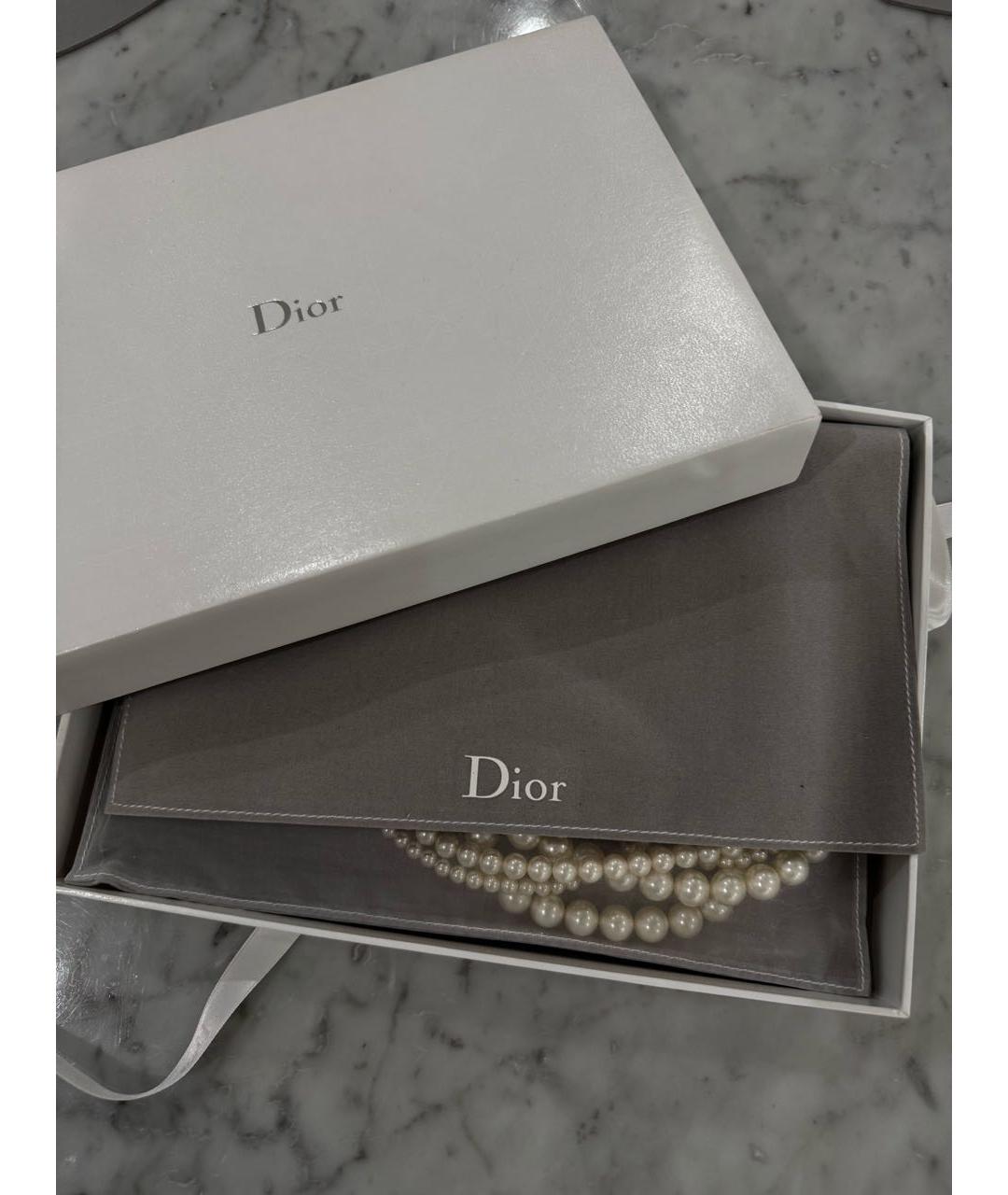 CHRISTIAN DIOR Белое жемчужное колье, фото 6