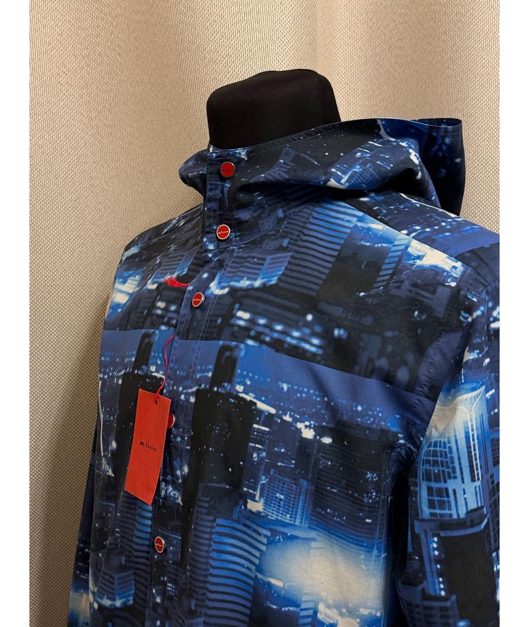 KITON Синяя хлопковая куртка, фото 4