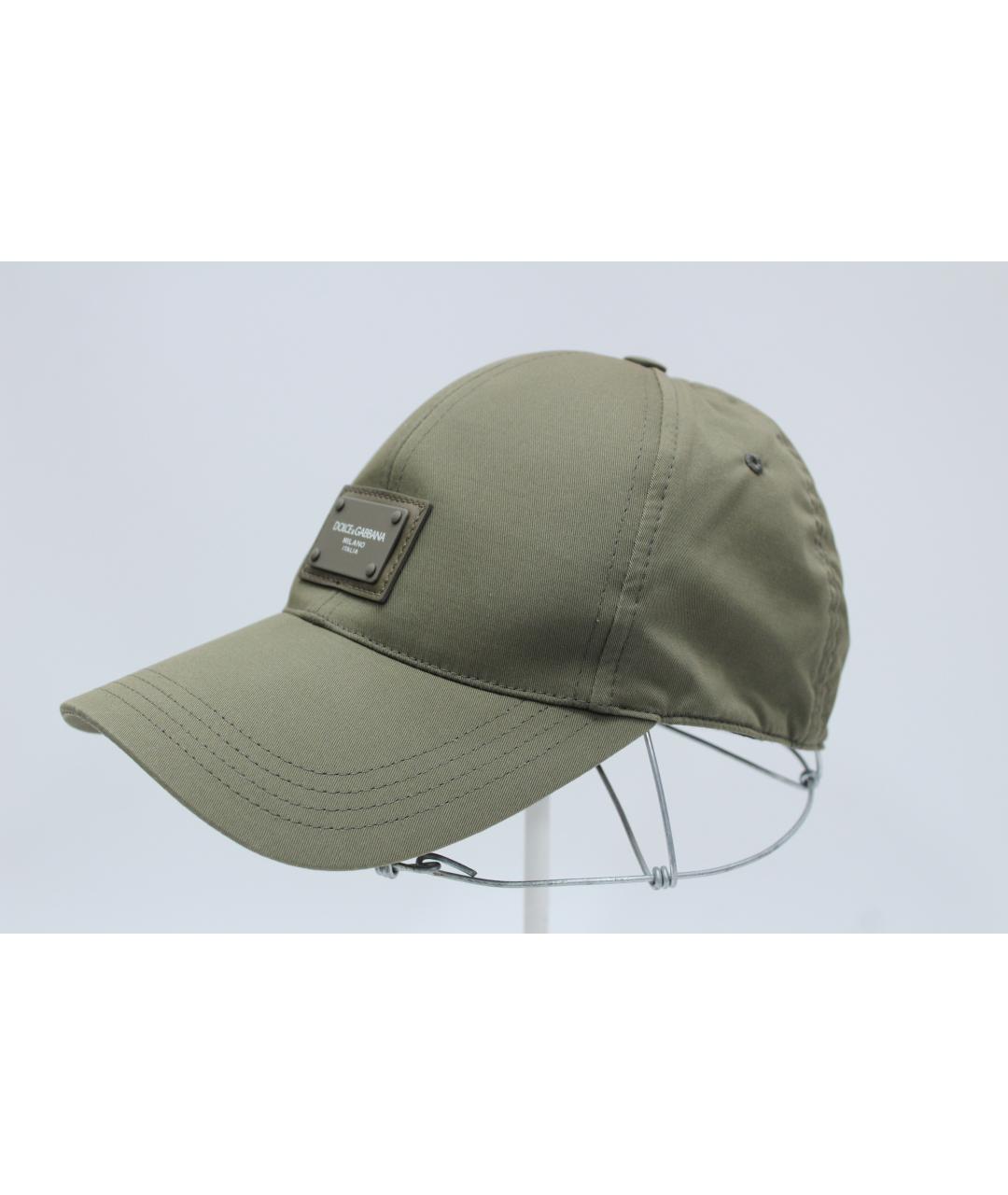 DOLCE&GABBANA Зеленая хлопковая кепка/бейсболка, фото 2