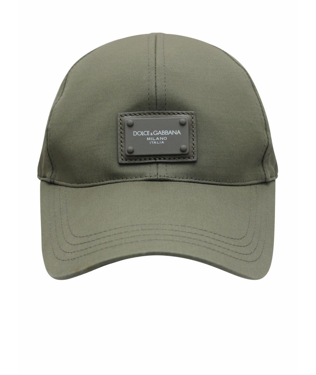 DOLCE&GABBANA Зеленая хлопковая кепка/бейсболка, фото 1