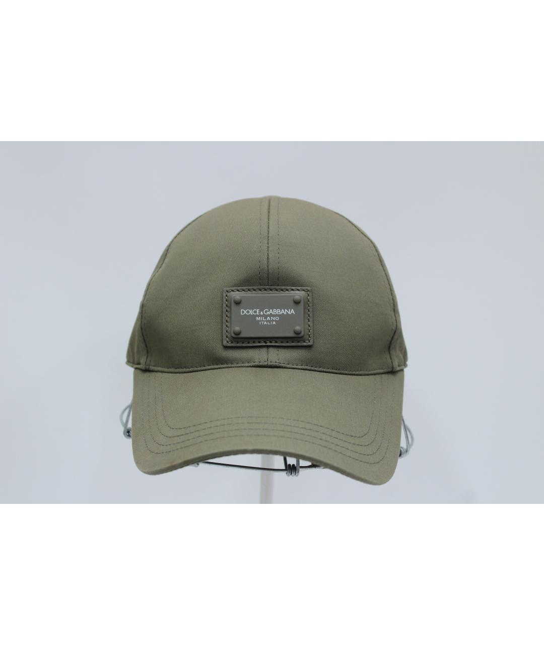 DOLCE&GABBANA Зеленая хлопковая кепка/бейсболка, фото 10
